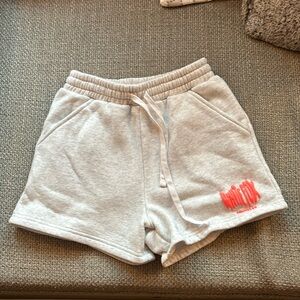 white fox sweatshorts